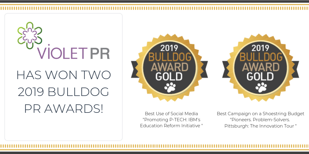 Violet PR Wins Two “Gold” Bulldog Awards For PR Excellence